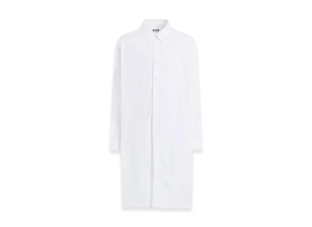 S'YTE Cotton Broad Button Slits Long Shirt "White"