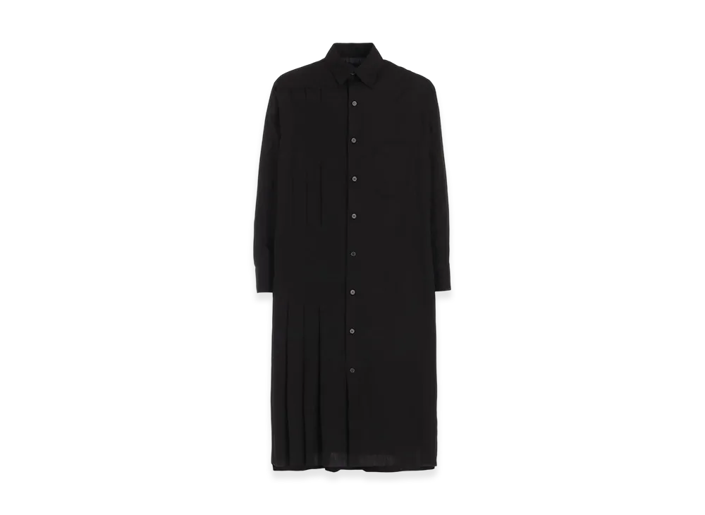 S'YTE Cotton Broad Pleated Shirt Dress "Black"