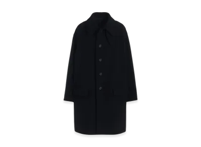 S'YTE Double-Weave Melton Oversized Soutien Collar Coat "Black"