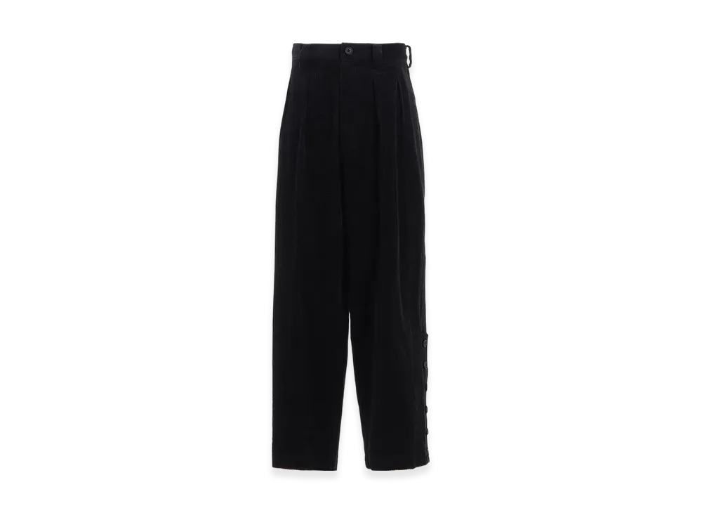S'YTE 6W Soccer Corduroy Button-Slit Pants "Black"