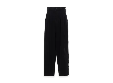 S'YTE 6W Soccer Corduroy Button-Slit Pants "Black"