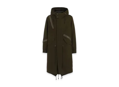 S'YTE Cotton Drill Zipper Mods Coat "Khaki Green"