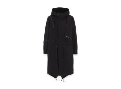 S'YTE Cotton Drill Zipper Mods Coat "Black"