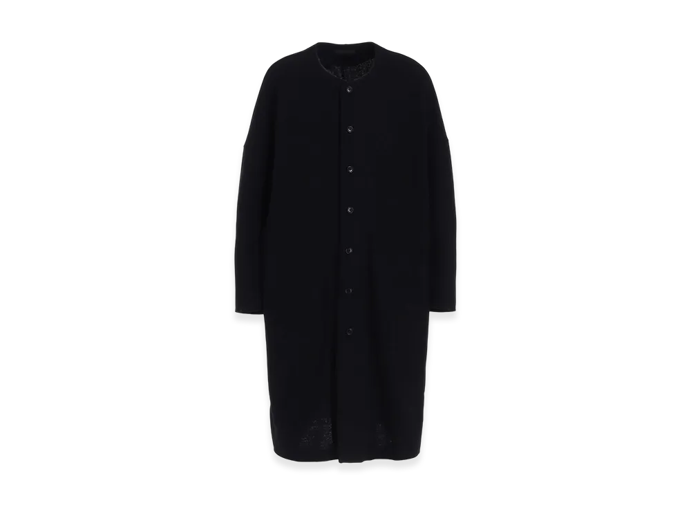 S'YTE Airy Jersey Collarless Long Cardigan "Black"