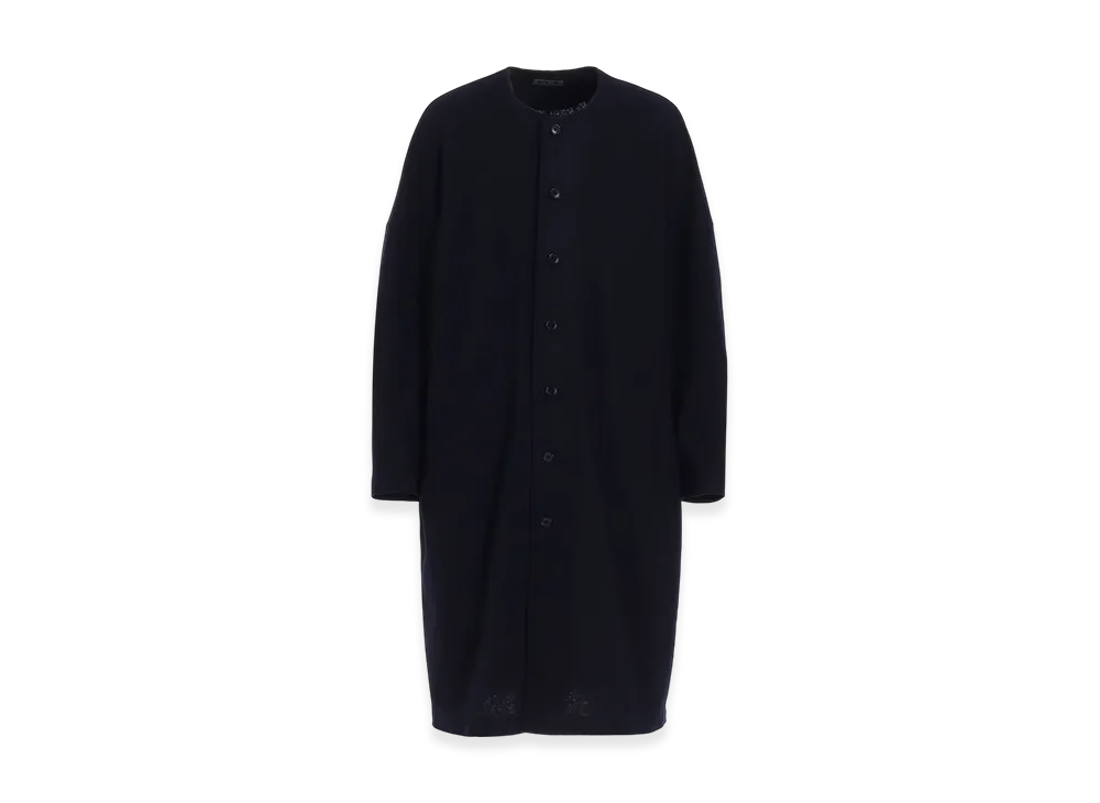 S'YTE Airy Jersey Collarless Long Cardigan "Navy"
