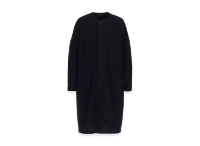 S'YTE Airy Jersey Collarless Long Cardigan "Navy"
