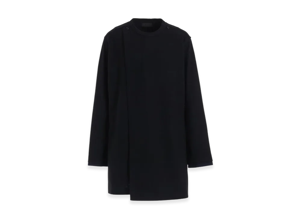 S'YTE Airy Jersey Front Layer Band Collar Shirt "Black"