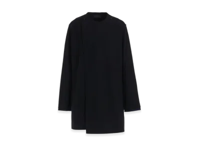 S'YTE Airy Jersey Front Layer Band Collar Shirt "Black"