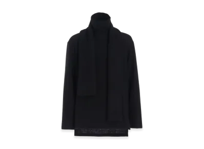 S'YTE Airy Jersey High-Neck Long-Sleeved T-Shirt With Stoles "Black"