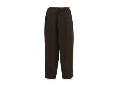 S'YTE Cotton Drill Drawstring Wide Pants "Khaki Green"