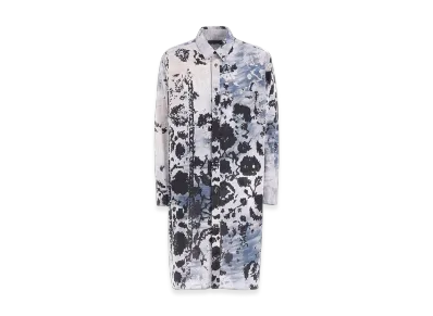 S'YTE Floral Print Button Slits Long Shirt "Blue"