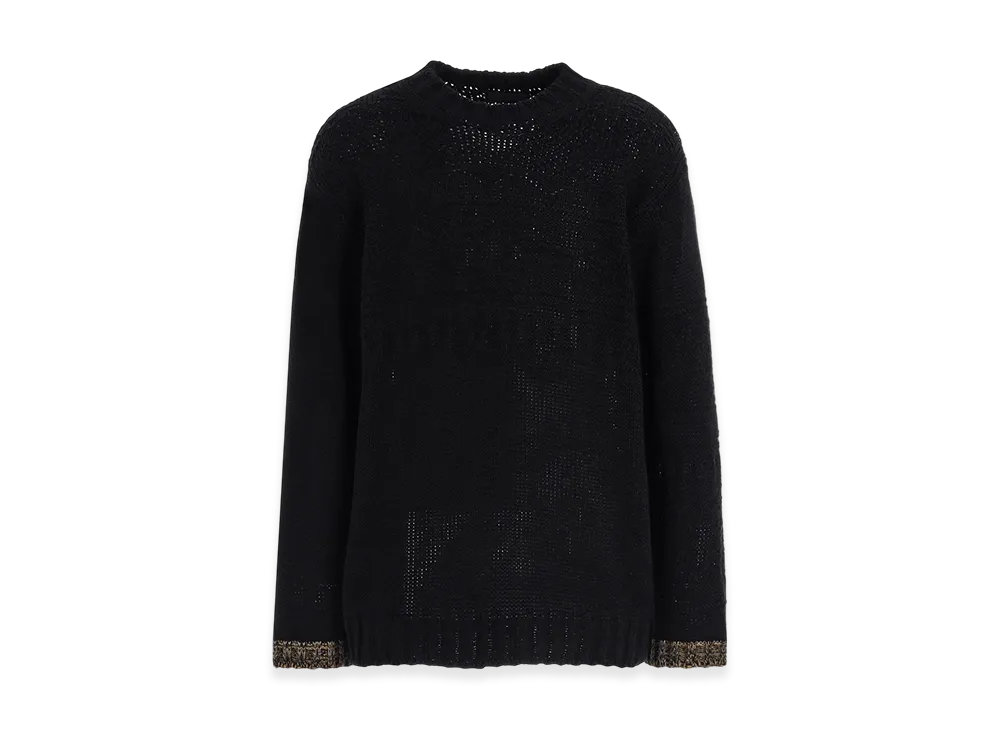 S'YTE Bulky Wool Lynx Pullover Knit "Black"