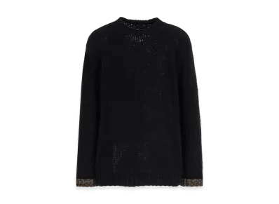 S'YTE Bulky Wool Lynx Pullover Knit "Black"
