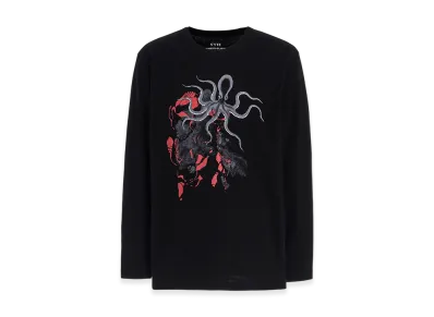 S'YTE Octopus Graphic Long-Sleeved T-Shirt "Black"