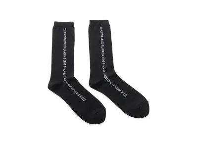 S'YTE Cotton Plain Stitch Black Is Modest Line Socks "Black"