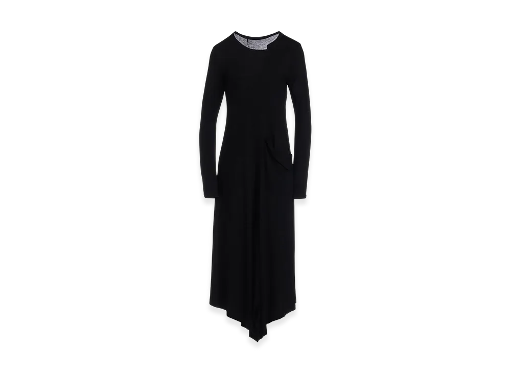 S'YTE Rayon Jersey Asymmetrical Dress "Black"