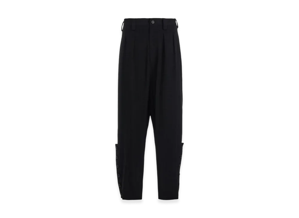 S'YTE Crepe de Chine Button-Slit Pants "Black"
