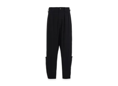 S'YTE Crepe de Chine Button-Slit Pants "Black"