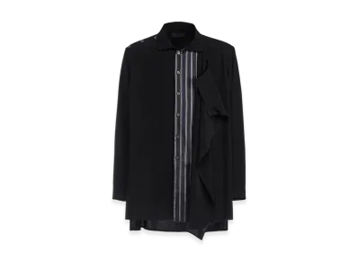 S'YTE Crepe de Chine Front Layer Shirt "Black"