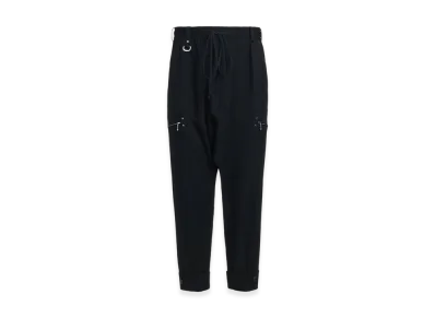 S'YTE Washer Finished Wool Gabardine Studs Slim Sarouel Pants "Black"
