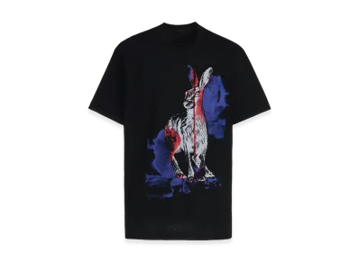 S'YTE Wild Rabbit Animal Graphic T-Shirt "Black"