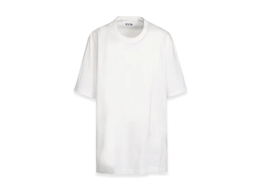 S'YTE Cotton Jersey Layered T-Shirt "White"