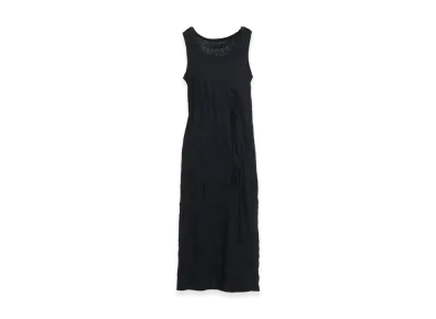S'YTE Catch-Washer Finish Cotton Jersey Strings Gathered Dress "Black"