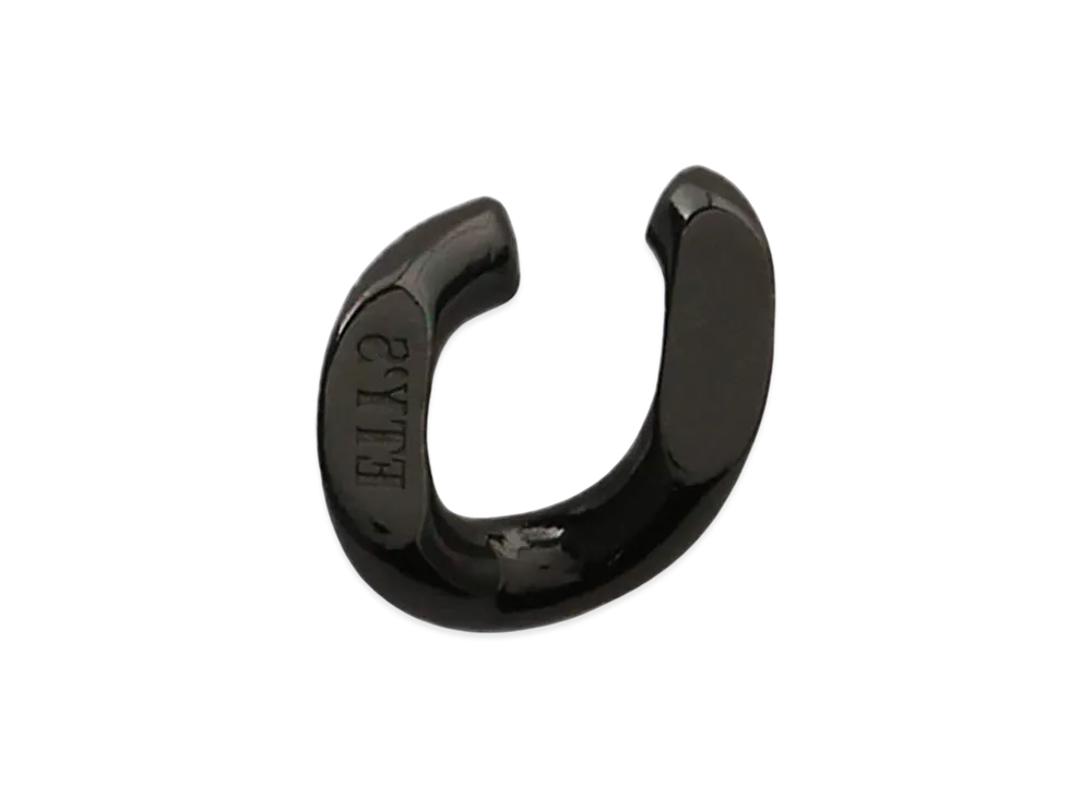 S'YTE Brass Curved Chain Ear Cuff "Black"