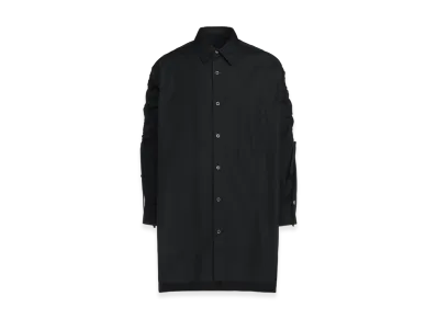 S'YTE Cotton Broad Cloth Oversized Shirt With Gathered Strings "Black"