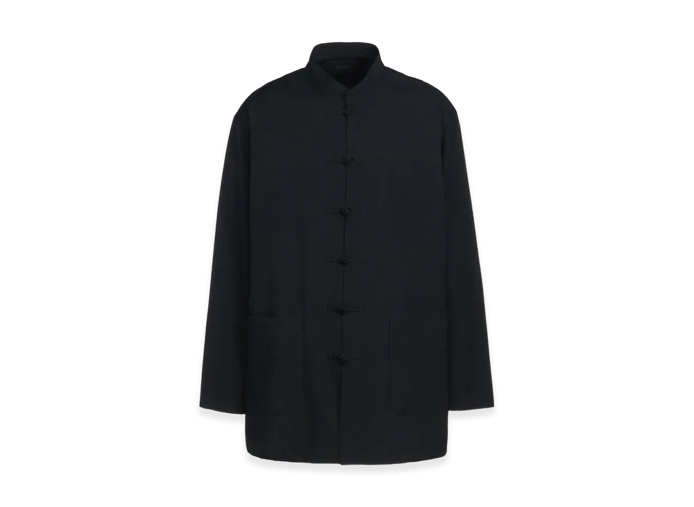 S'YTE Washer Finished Wool Gabardine China Jacket "Black"