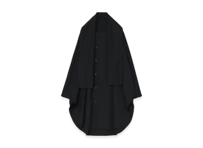 S'YTE T/W Gabardine Stole Collar Big Silhouette Coat "Black"