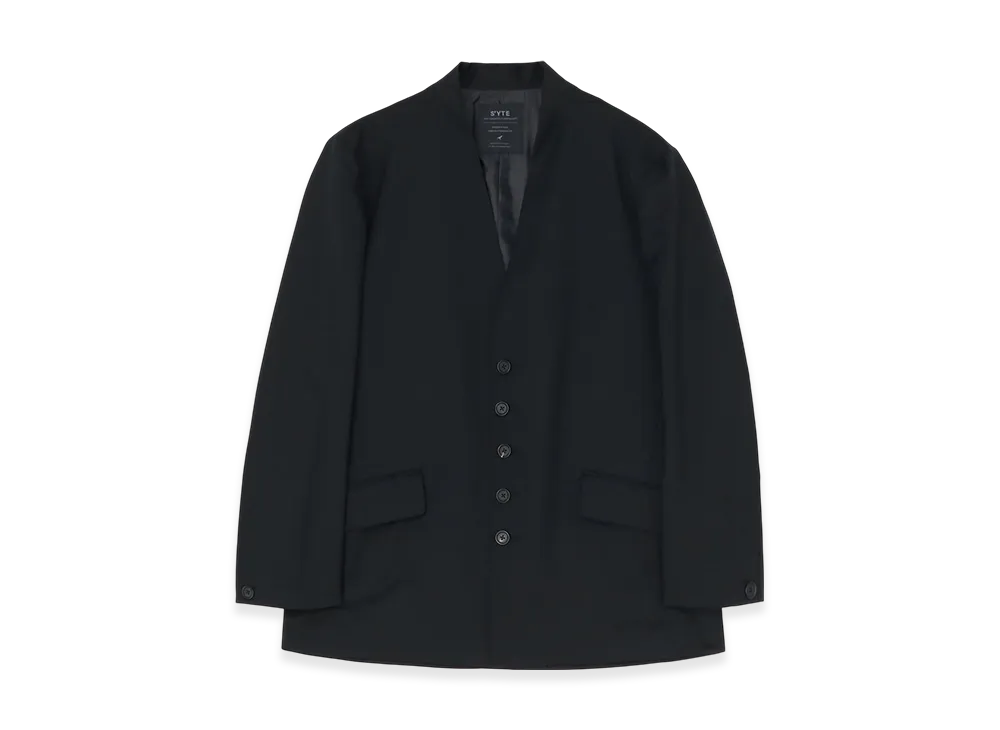 S'YTE T/W Gabardine Collarless Jacket "Black"