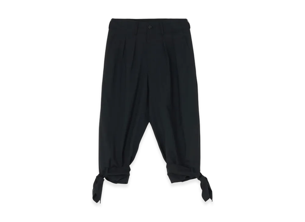 S'YTE T/W Gabardine 2-Tuck Pants With Hem Ties "Black"