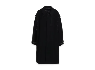 S'YTE W/Top Mossa Fly Front Long Coat With Removable Sleeves "Black"