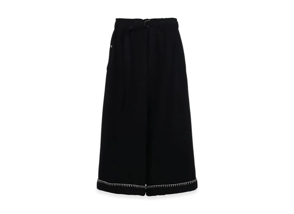 S'YTE W/Top Mossa Belted Sarouel Pants With Blanket Stitch Design "Black"