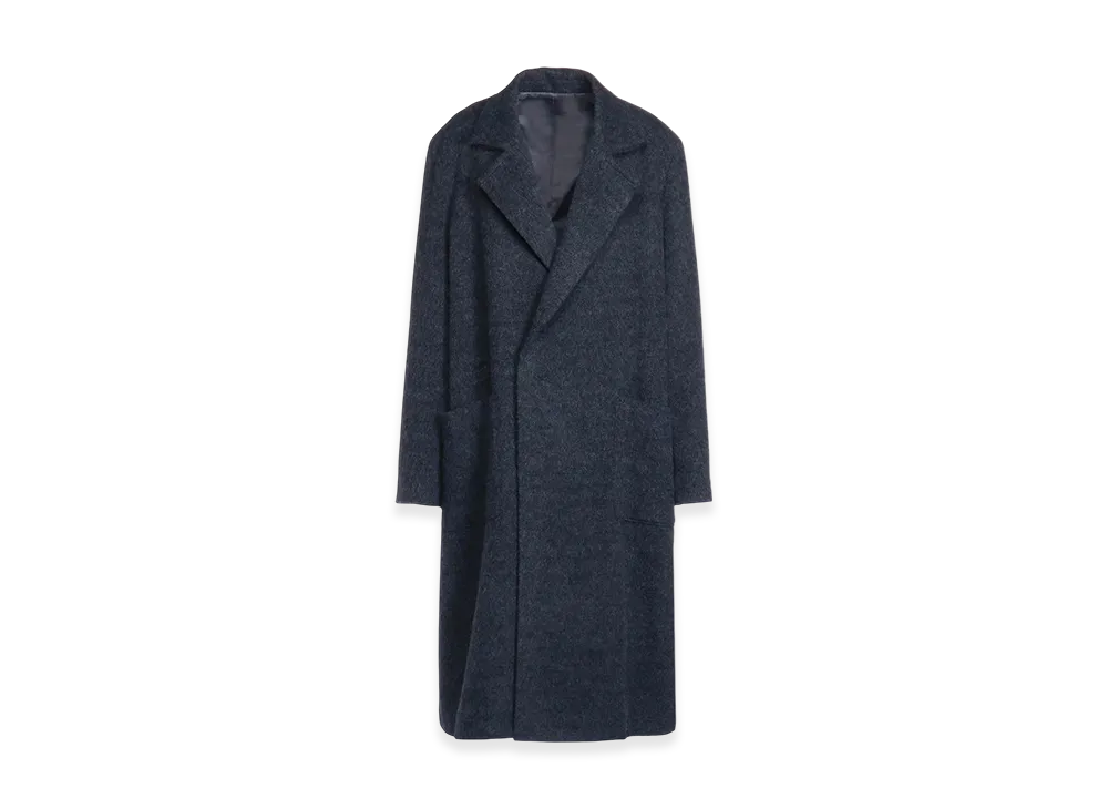 S'YTE Eco Wool Beaver Double-Breasted Snap Button Long Coat "Gray"
