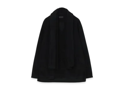 S'YTE Pe/W Sliver Jersey Stole V-Neck Cardigan "Black"