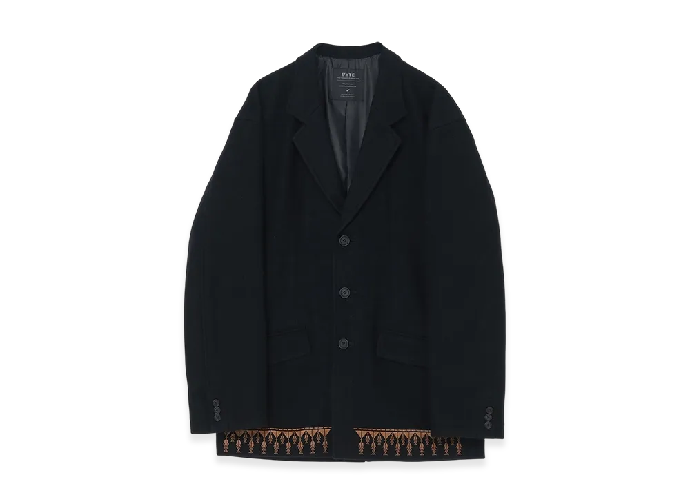 S'YTE Compressed Jersey Ethnic Embroidered Jacket "Black"