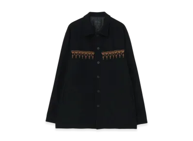 S'YTE Compressed Jersey Ethnic Embroidered Blouson "Black"