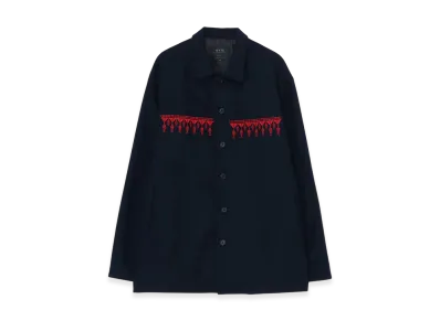 S'YTE Compressed Jersey Ethnic Embroidered Blouson "Navy"