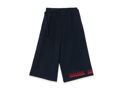 S'YTE Compressed Jersey Ethnic Embroidered Wrap Pants "Navy"