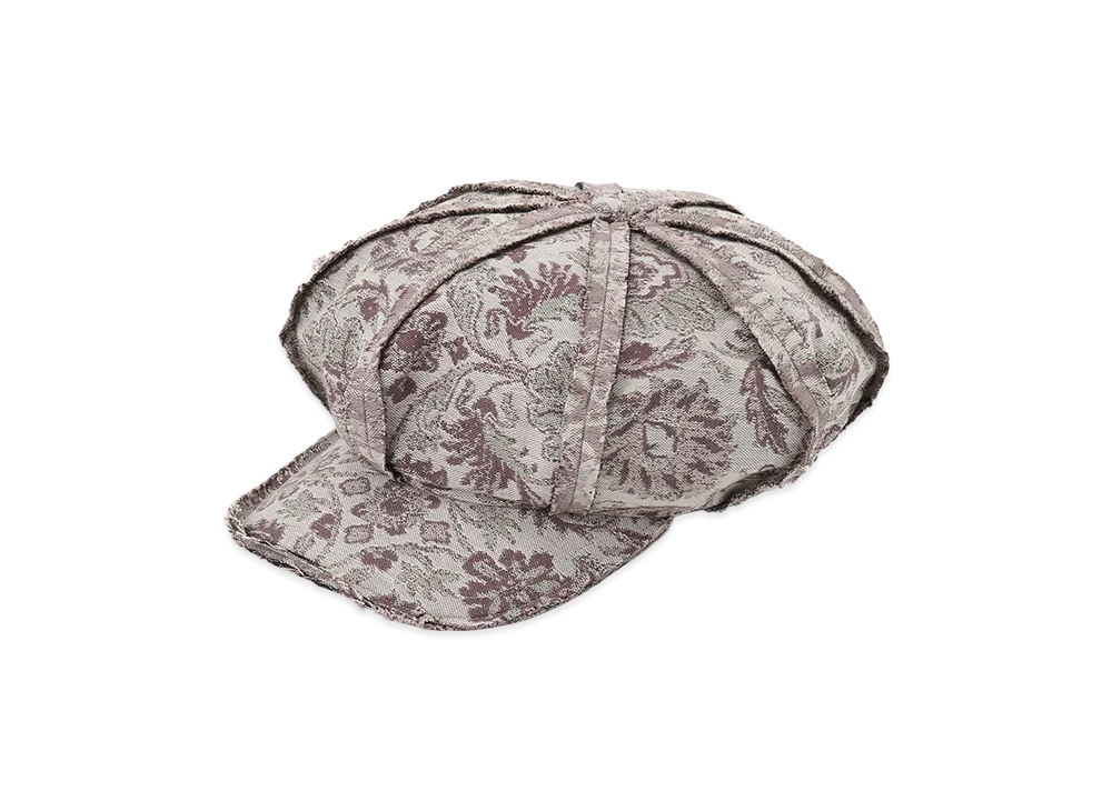 S'YTE Gobelin Jacquard Eight-Contact Cut Off Casquette "Beige"