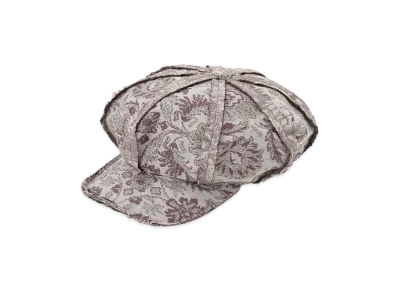 S'YTE Gobelin Jacquard Eight-Contact Cut Off Casquette "Beige"