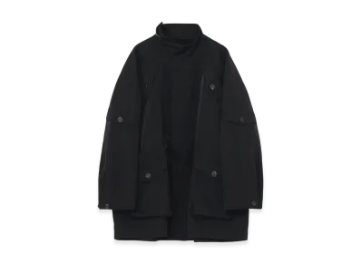S'YTE Washed High-Density Nylon Twill Motor Cycle Coat "Black"