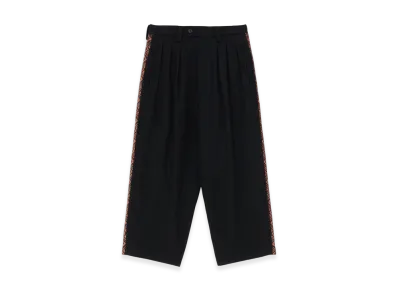S'YTE Flannel Ecuadorian Woven Braid Side-Switching Pants "Black/Navy"