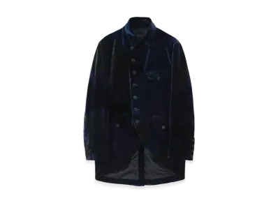 S'YTE Tie-Dye Velvet Semi-Double-Breasted Jacket "Navy"