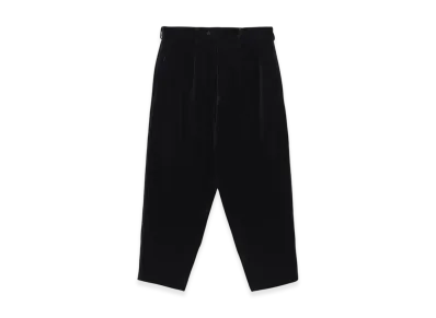 S'YTE Velveteen 1-Tuck Tapered Pants "Black"