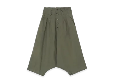 S'YTE French Worker Surge Sarouel Pants With Deep Rise And Button Fly Design "Olive green"
