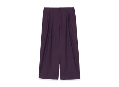 S'YTE Pe/Ry Clear Twill 2-Tuck Wide Straight Pants "Purple"