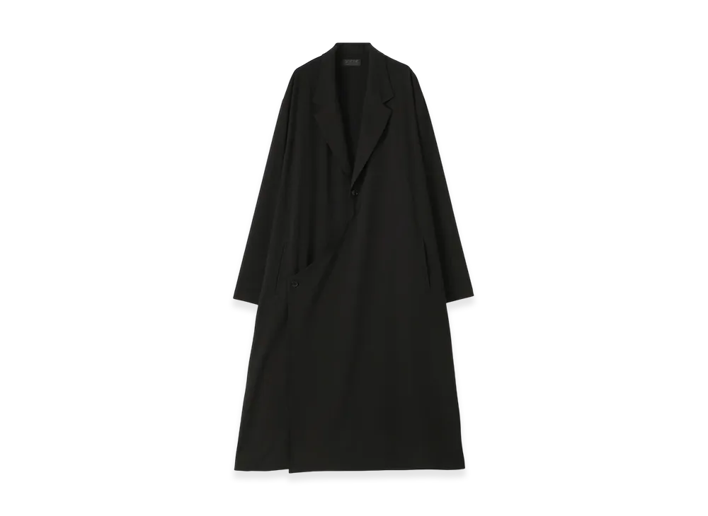 S'YTE Pe/Rayon Gabardine Stretch Tailored Wrap Dress "Black"